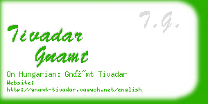 tivadar gnamt business card
